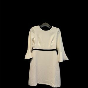 Eliza J.  Ivory and Black Fit ad Flare Dress